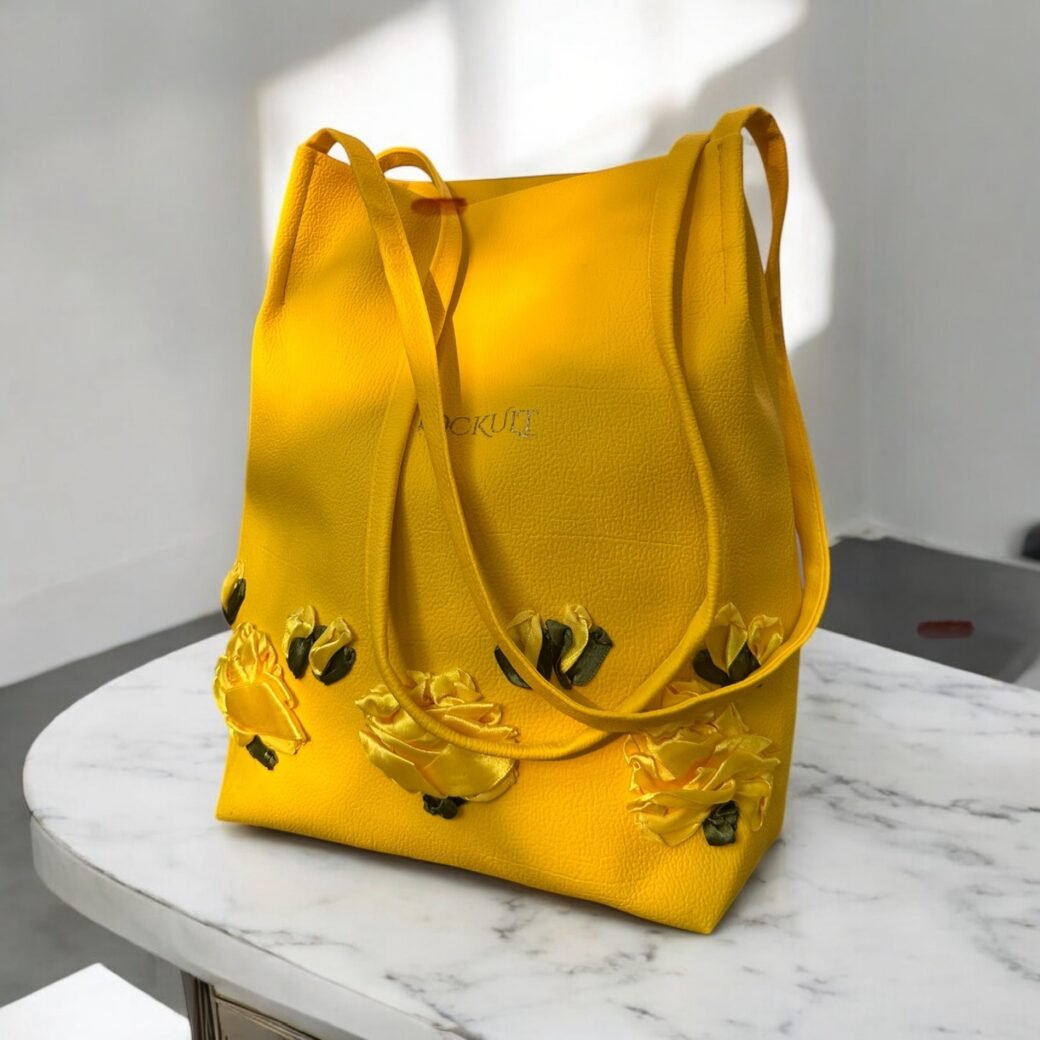 Yellow Floral Strap Bag